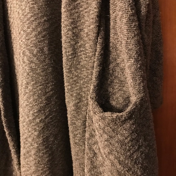 Anthropologie M/L Cardigan, Gray with Tinsel, hooded - Picture 10 of 10